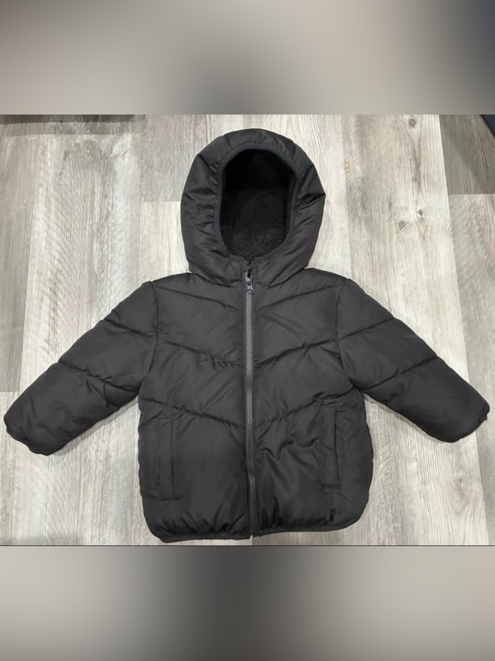 Toddler Size 2T Swiss Tech Kids Black Hooded Puffer Jacket